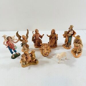 Vintage‎ 10 Piece FONTANINI Depose Italy 5" Nativity Set 1983 1992 1993